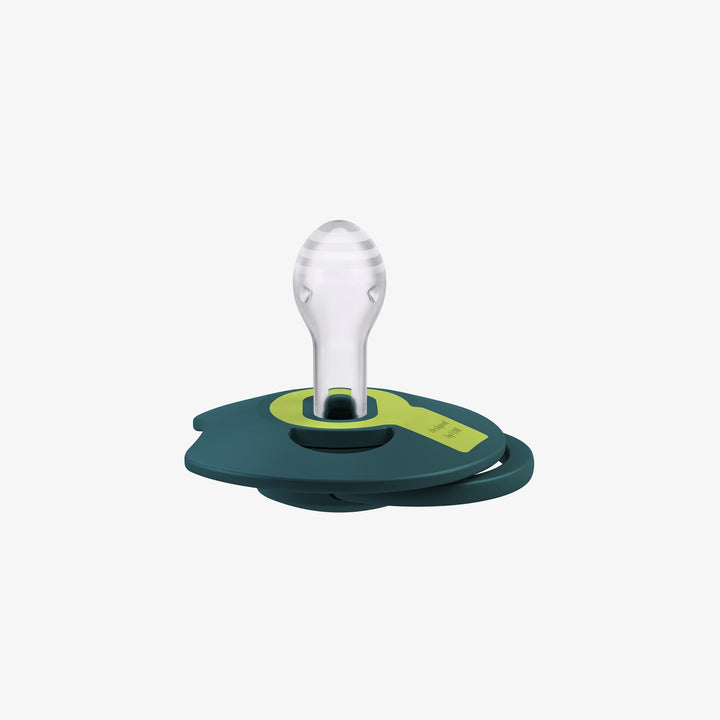 זוג מוצצי סיליקון פריים 6-18 ירוק ופיסטוק