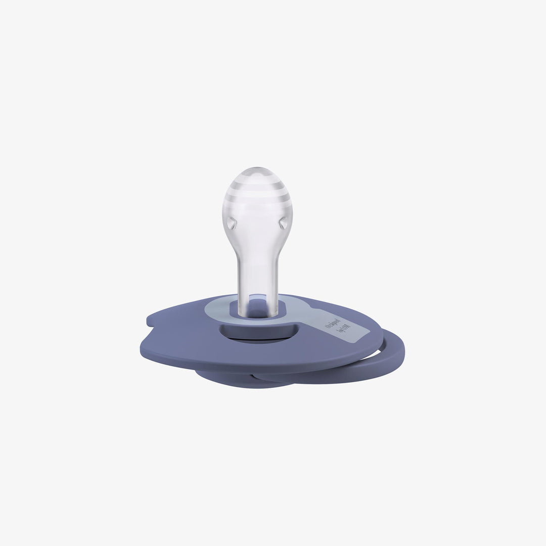 זוג מוצצי סיליקון פריים 6-18 כחול תכלת