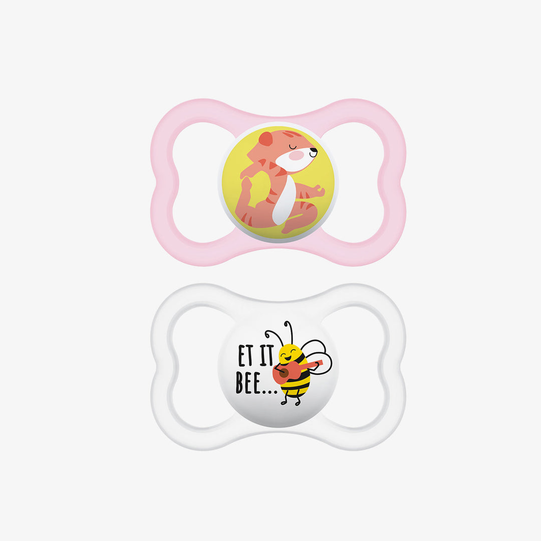 זוג מוצצים סיליקון אייר 6+ ורוד