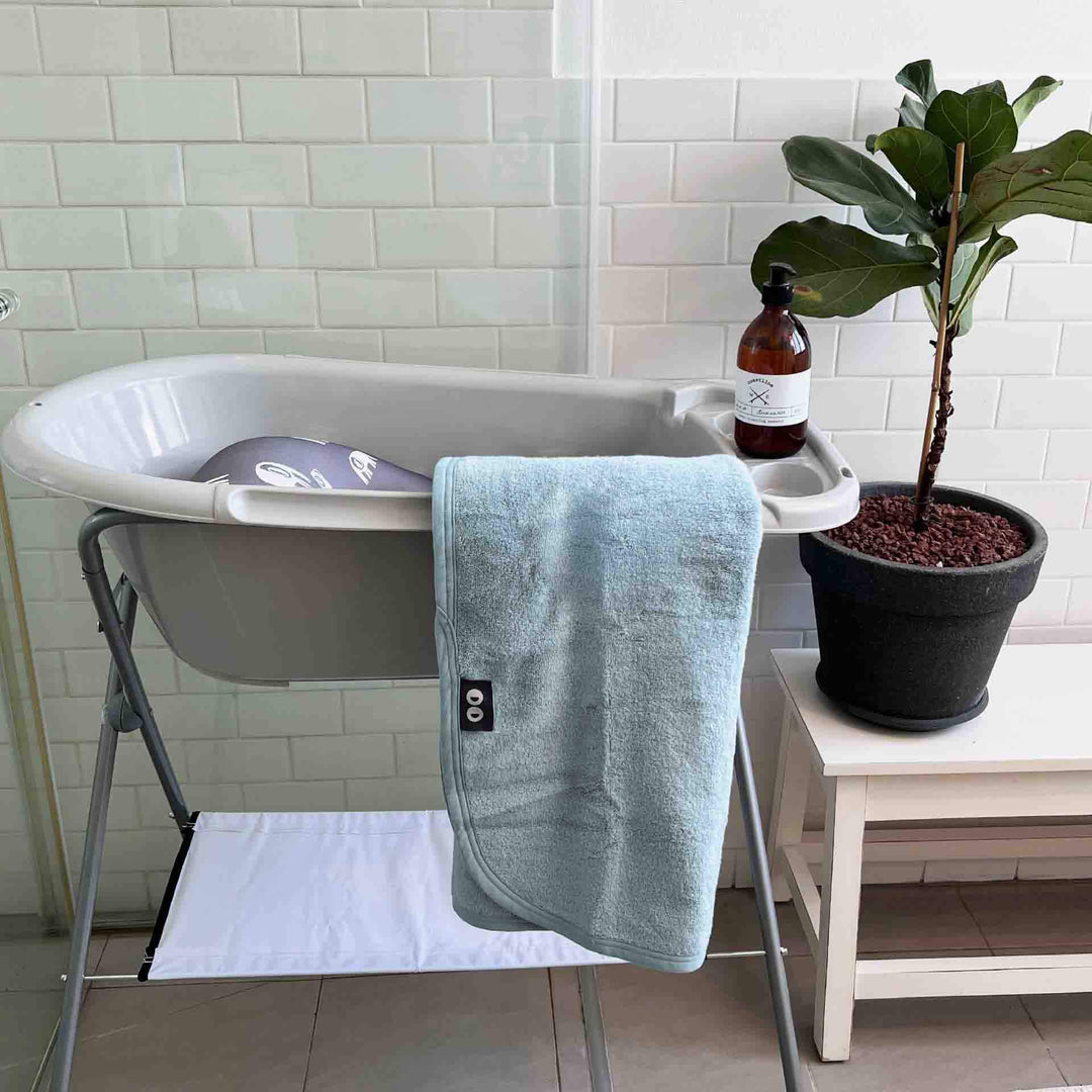 מגבת פרפרים קפוצ'ון גדולה תכלת