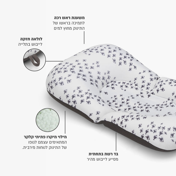 פוף צוף דגים אפור על לבן