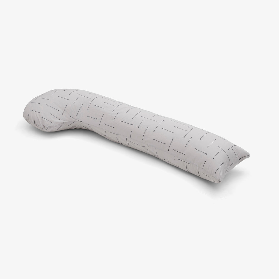 כרית הריון פסים אפור בז'