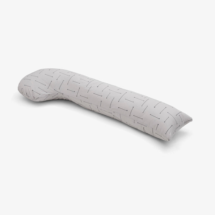 כרית הריון פסים אפור בז'