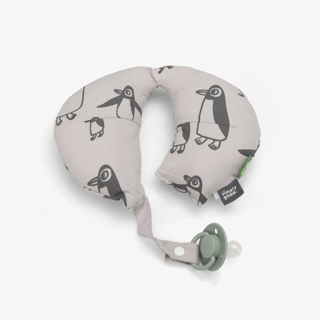 כרית לצוואר פינגווין אפור בז'