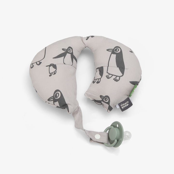כרית לצוואר פינגווין אפור בז'