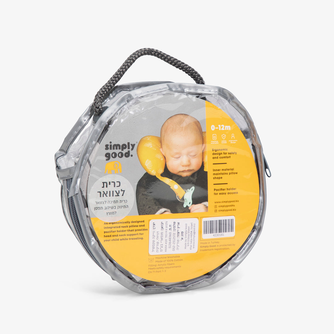 כרית לצוואר פינגווין אפור בז'