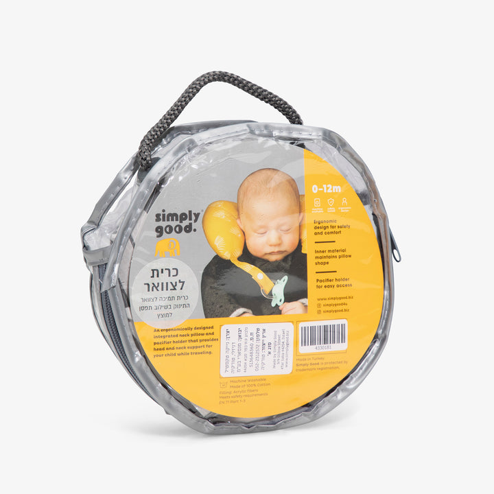 כרית לצוואר פינגווין אפור בז'