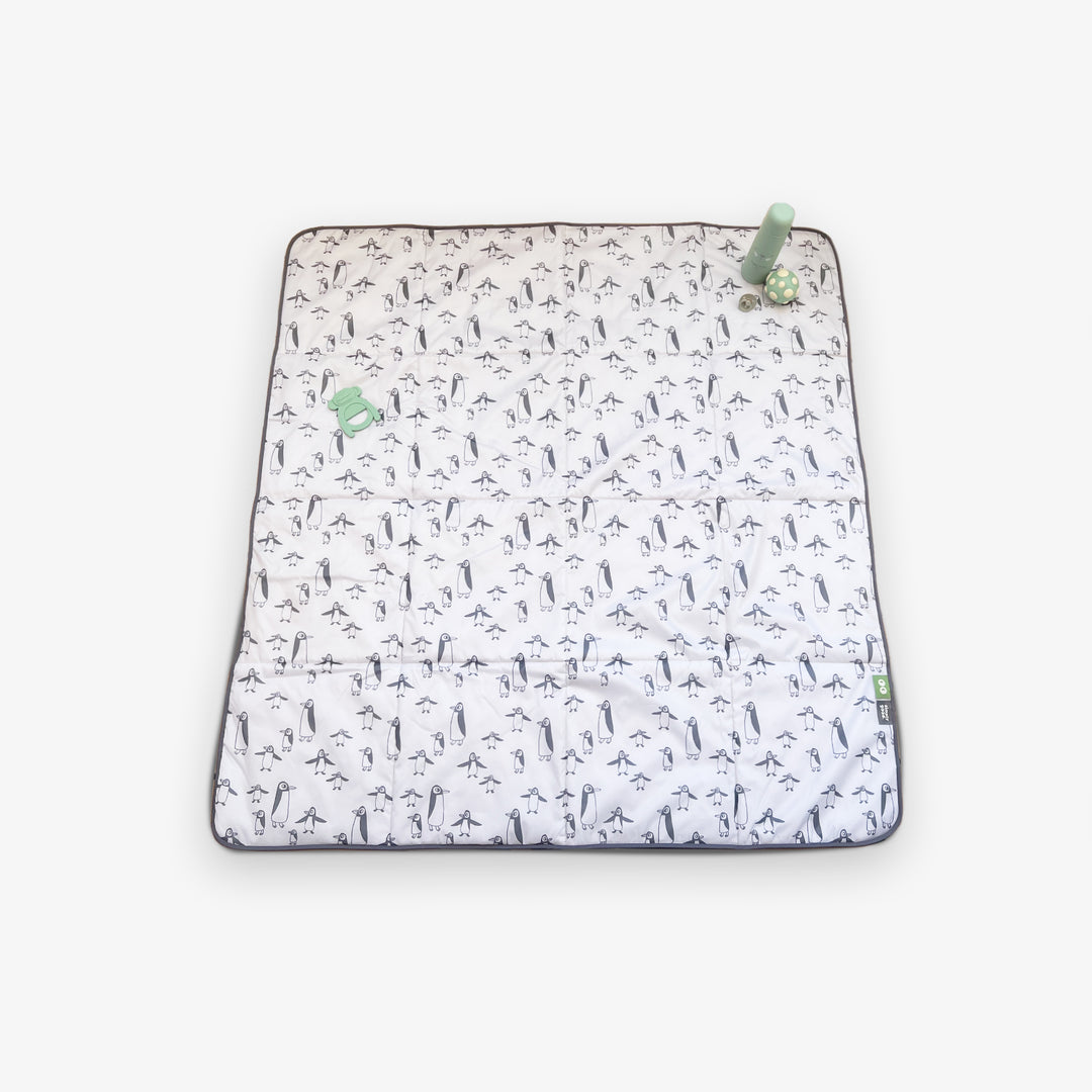 שמיכת פיקניק פינגווין בז'