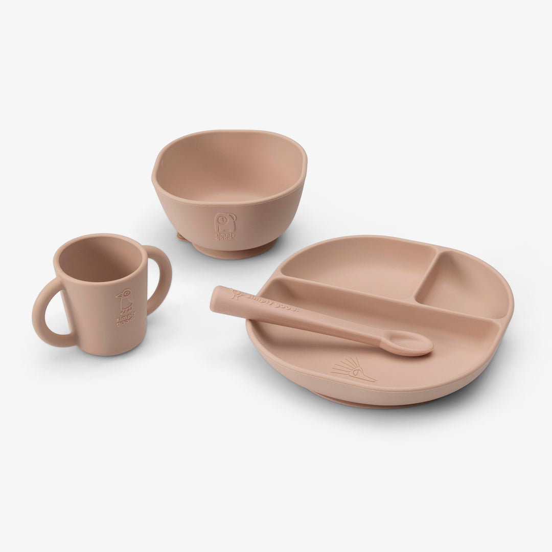 סט כלי סיליקון ורוד