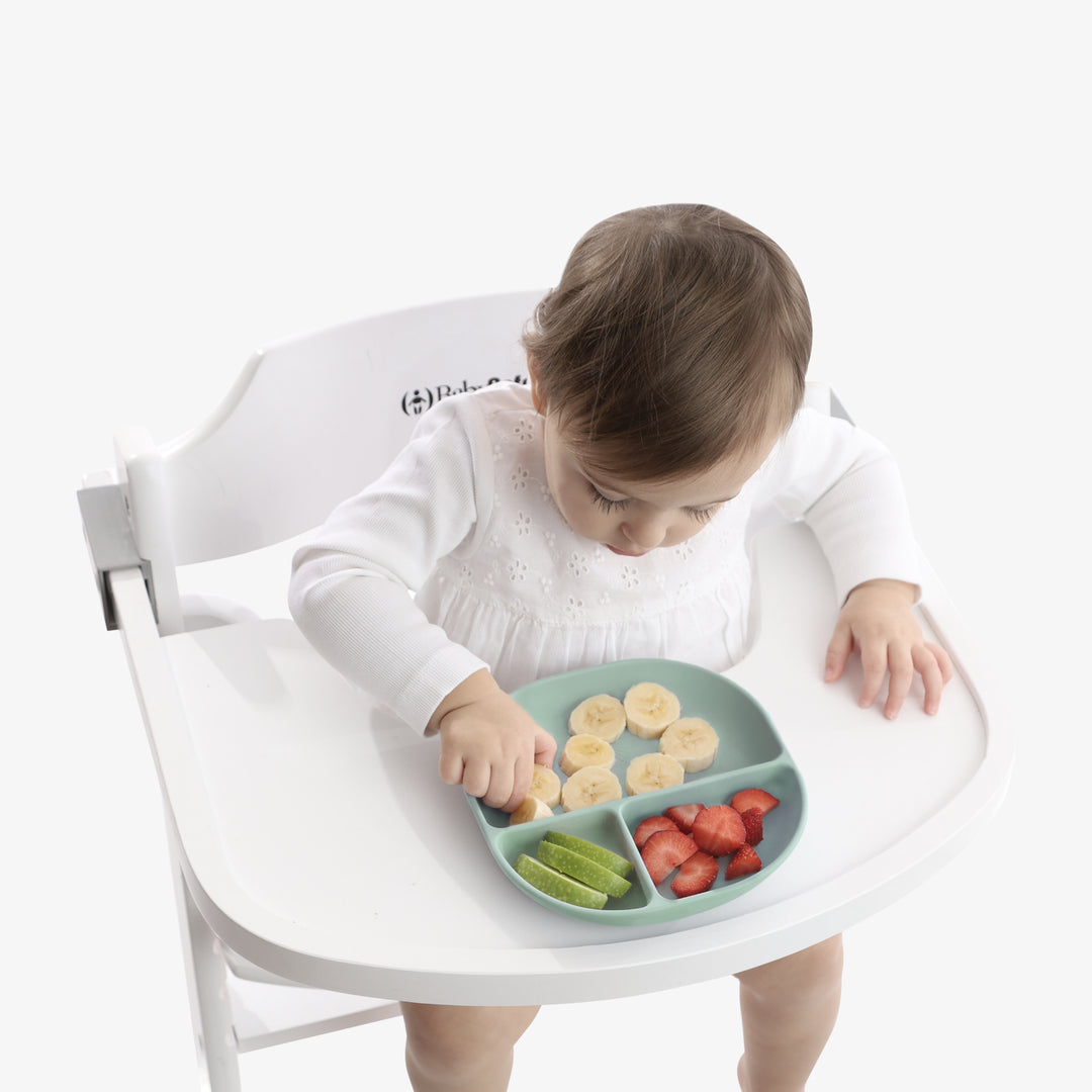 צלחת סיליקון מחולקת ירוק