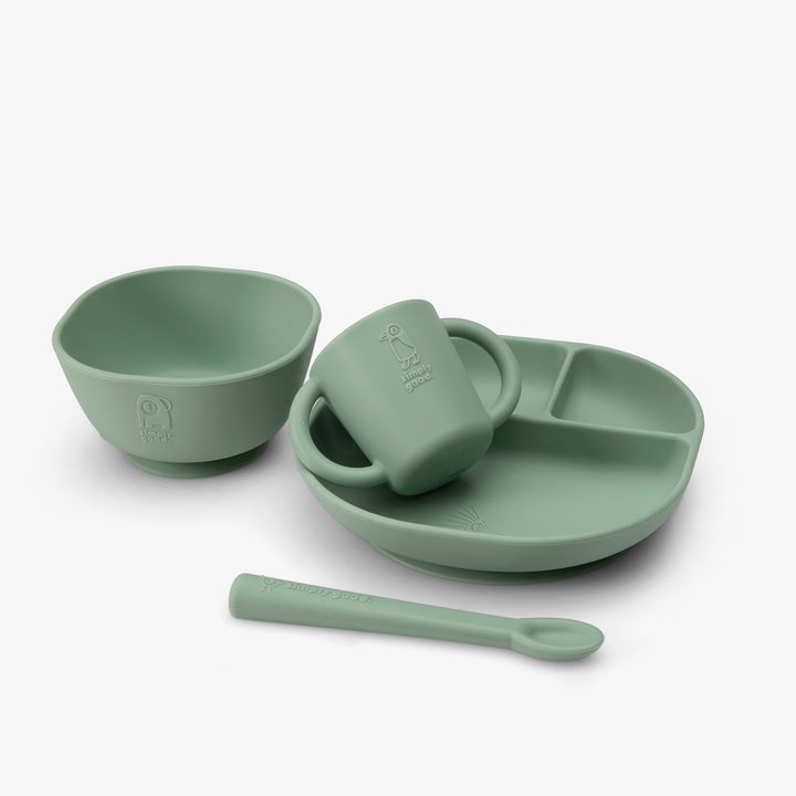 סט כלי סיליקון ירוק