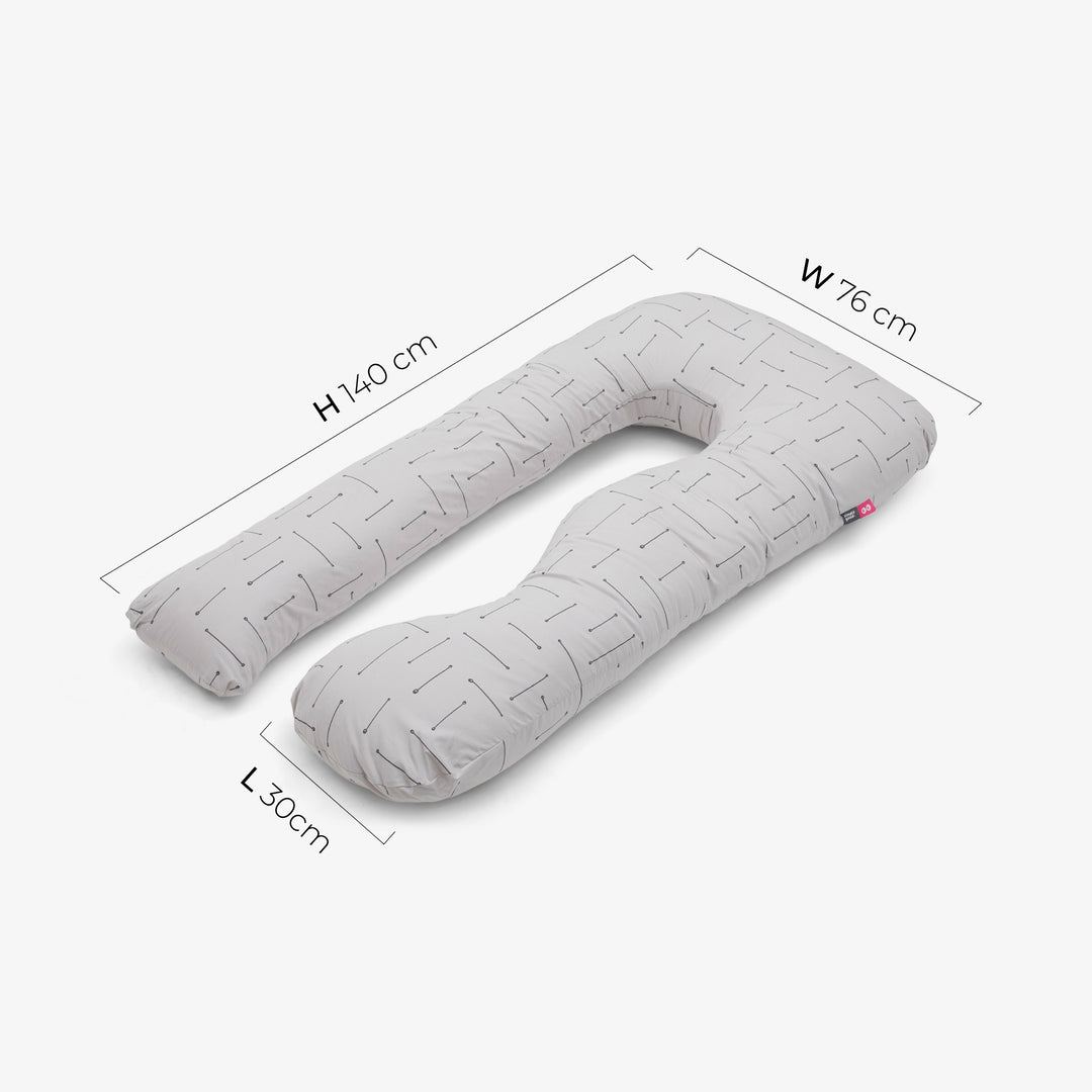 כרית הריון פרימיום פסים על בז'