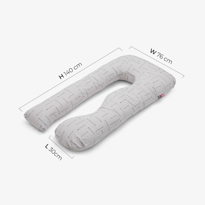 כרית הריון פרימיום פסים על בז'