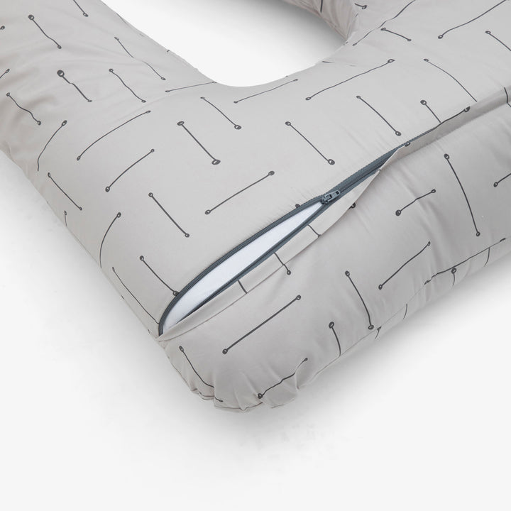 כרית הריון פרימיום פסים על בז'