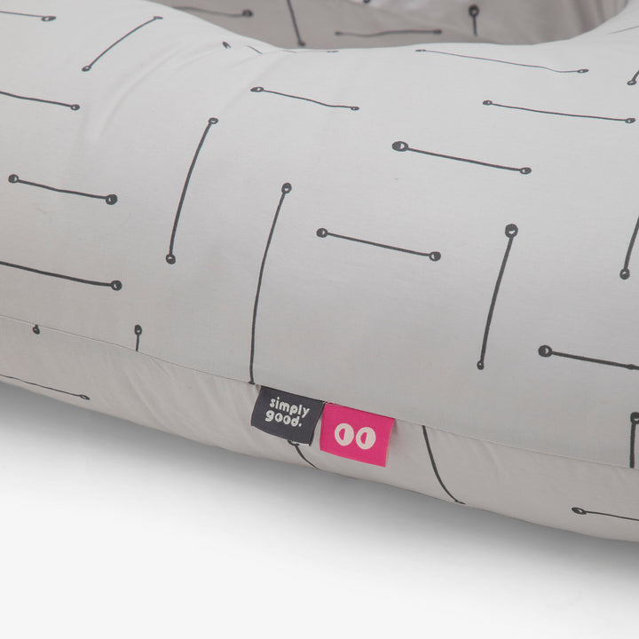 כרית הריון פרימיום פסים על בז'