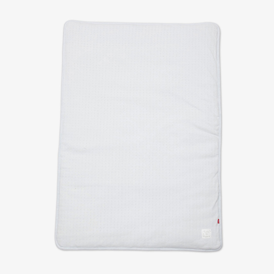 סט מצעים לעריסה עם נחשוש  תכלת