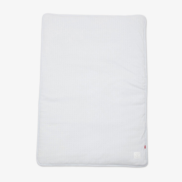 סט מצעים לעריסה עם נחשוש  תכלת