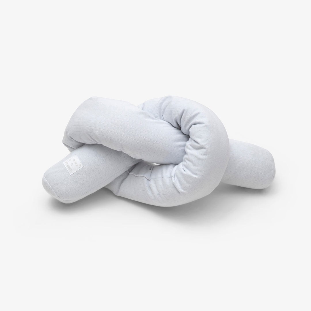 סט מצעים לעריסה עם נחשוש  תכלת