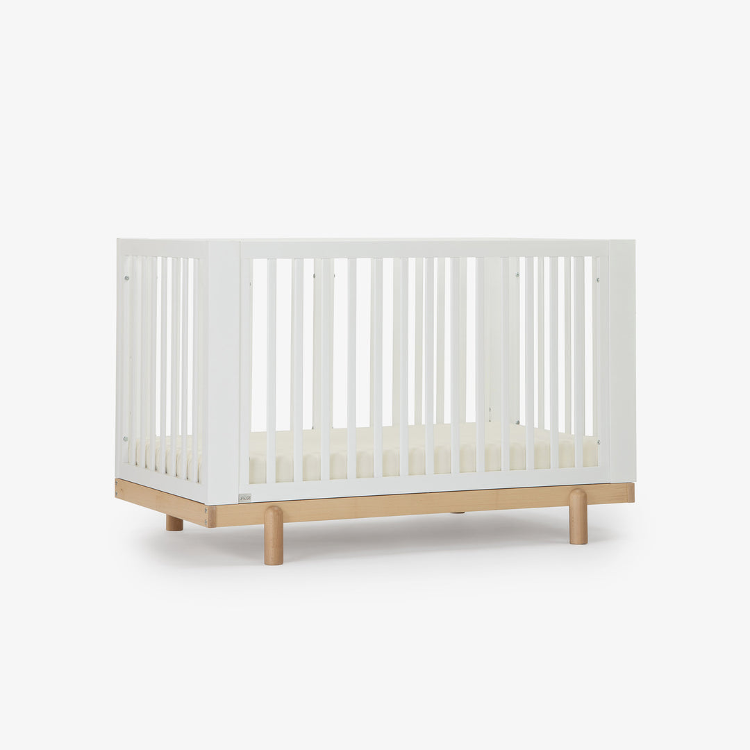 מיטת תינוק דגם רוז לבן + טבעי