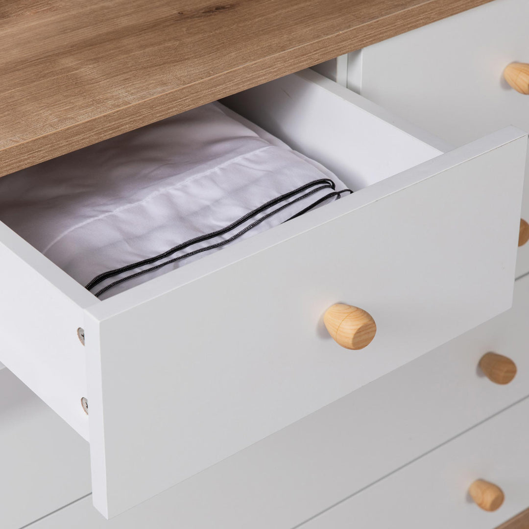 שידה ניקי 1.2 ט.שקטה לבן + טבעי