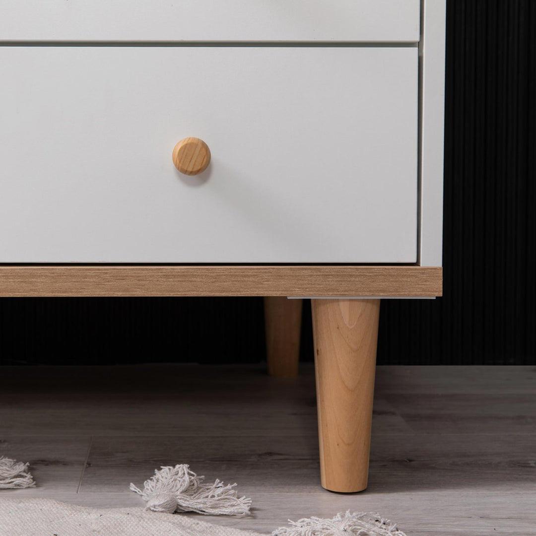 שידה ניקי 1.2 ט.שקטה לבן + טבעי