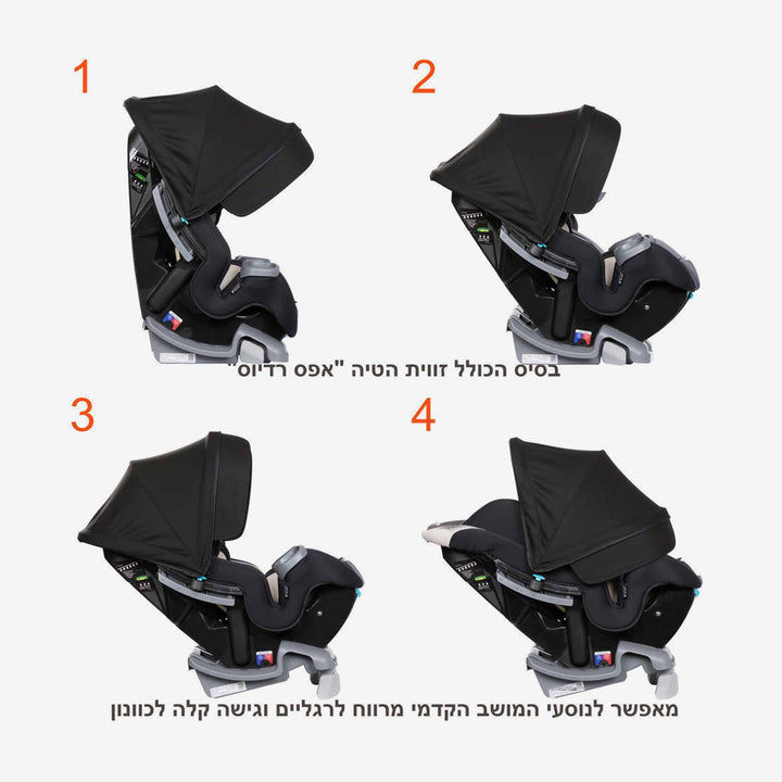 כסא בטיחות אול אין וואן שחור