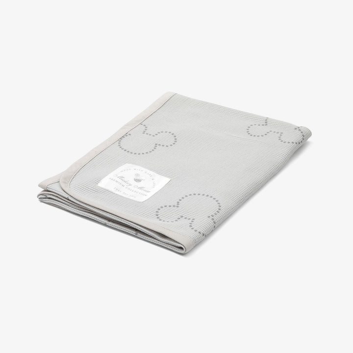 שמיכת וופל לעגלה מיקי אפור