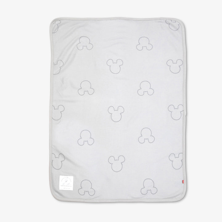 שמיכת וופל לעגלה מיקי אפור