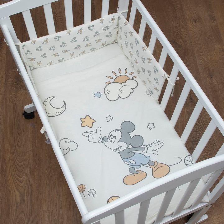 סט מצעים לעריסה מיקי תכלת