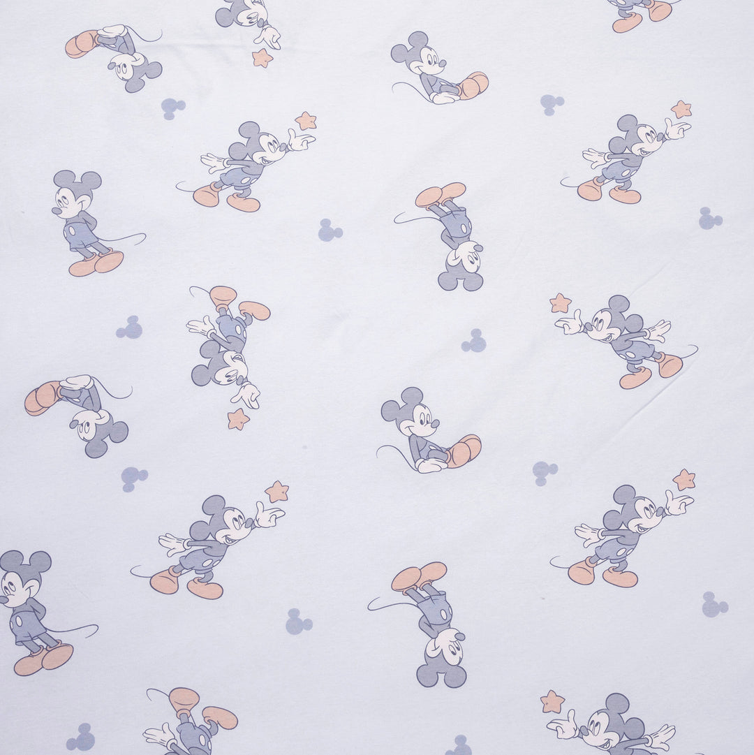 סט מצעים למיטת מעבר מיקי תכלת