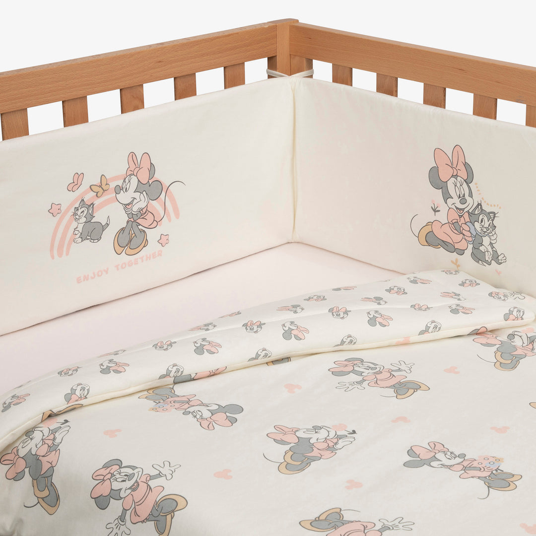 סט מצעים למיטה מיני ורוד