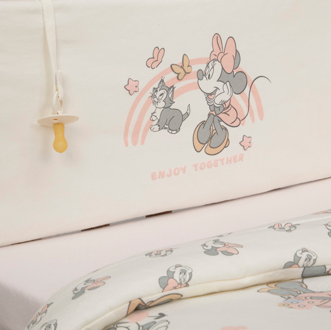 סט מצעים למיטה מיני ורוד