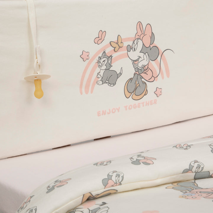 סט מצעים למיטה מיני ורוד