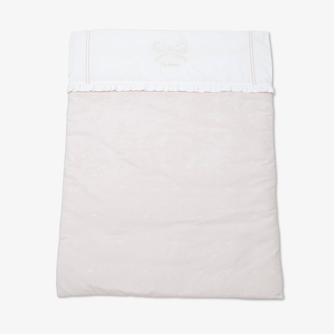 סט מצעים למיטה עם רקמת פפיון