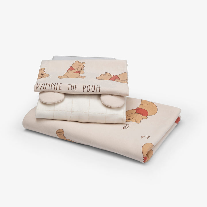 סט מצעים למיטת מעבר פו הדב