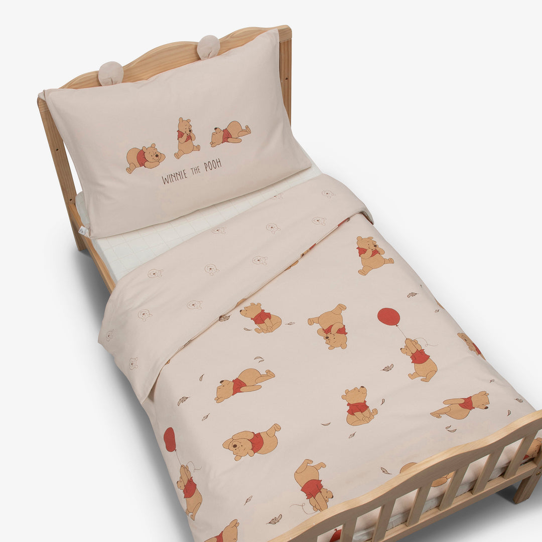 סט מצעים למיטת מעבר פו הדב