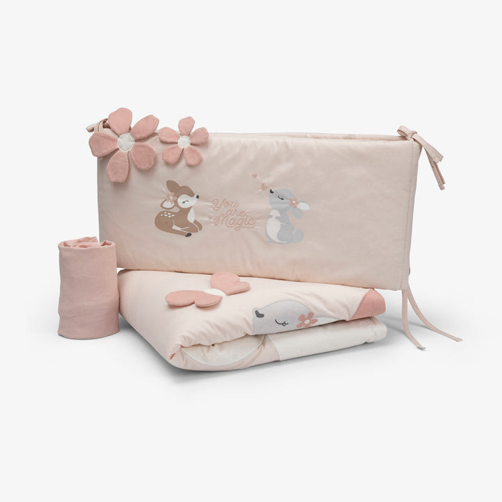 סט מצעים למיטה חיות ורוד