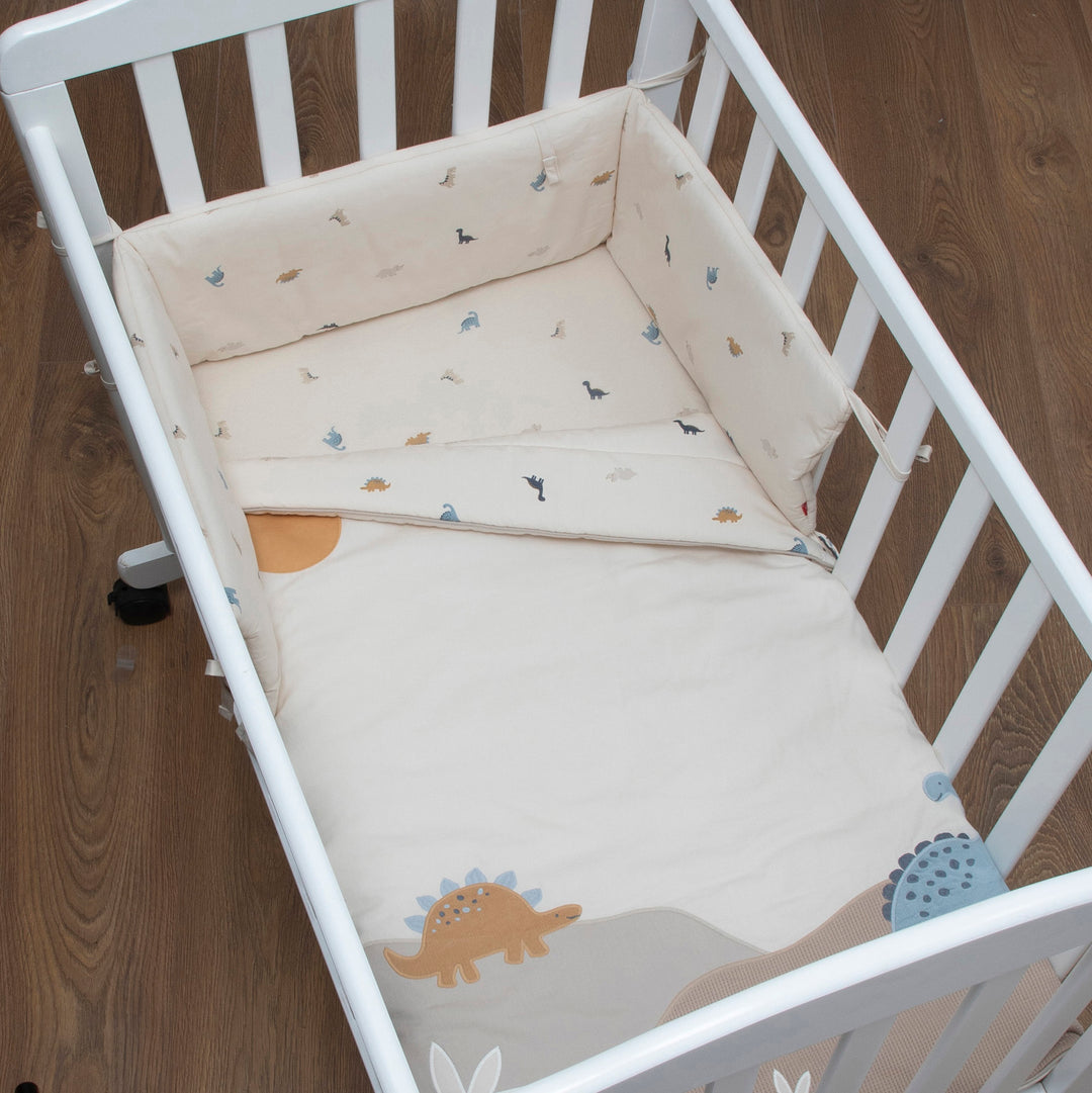 סט מצעים לעריסה דינו