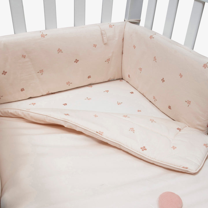 סט מצעים לעריסה חיות ורוד