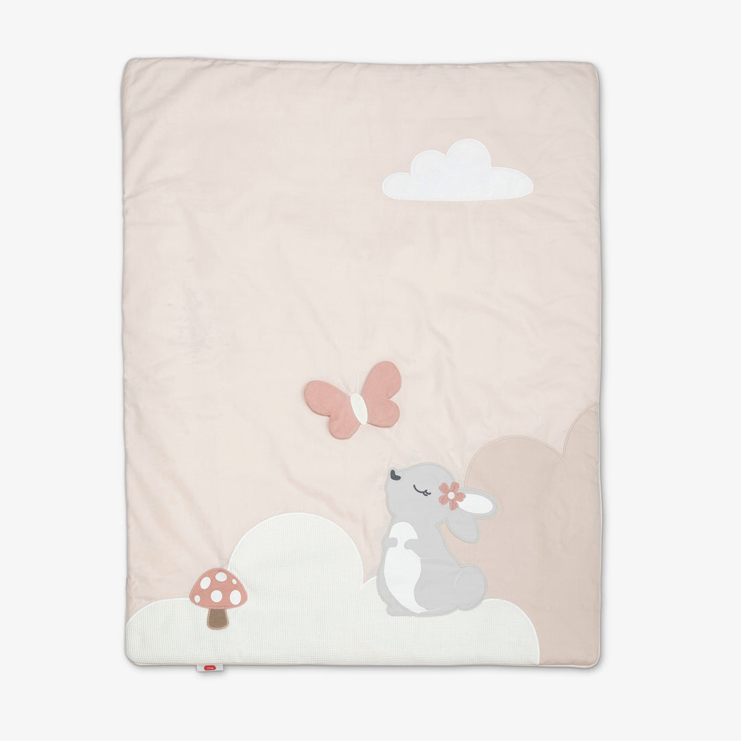 סט מצעים לעריסה חיות ורוד