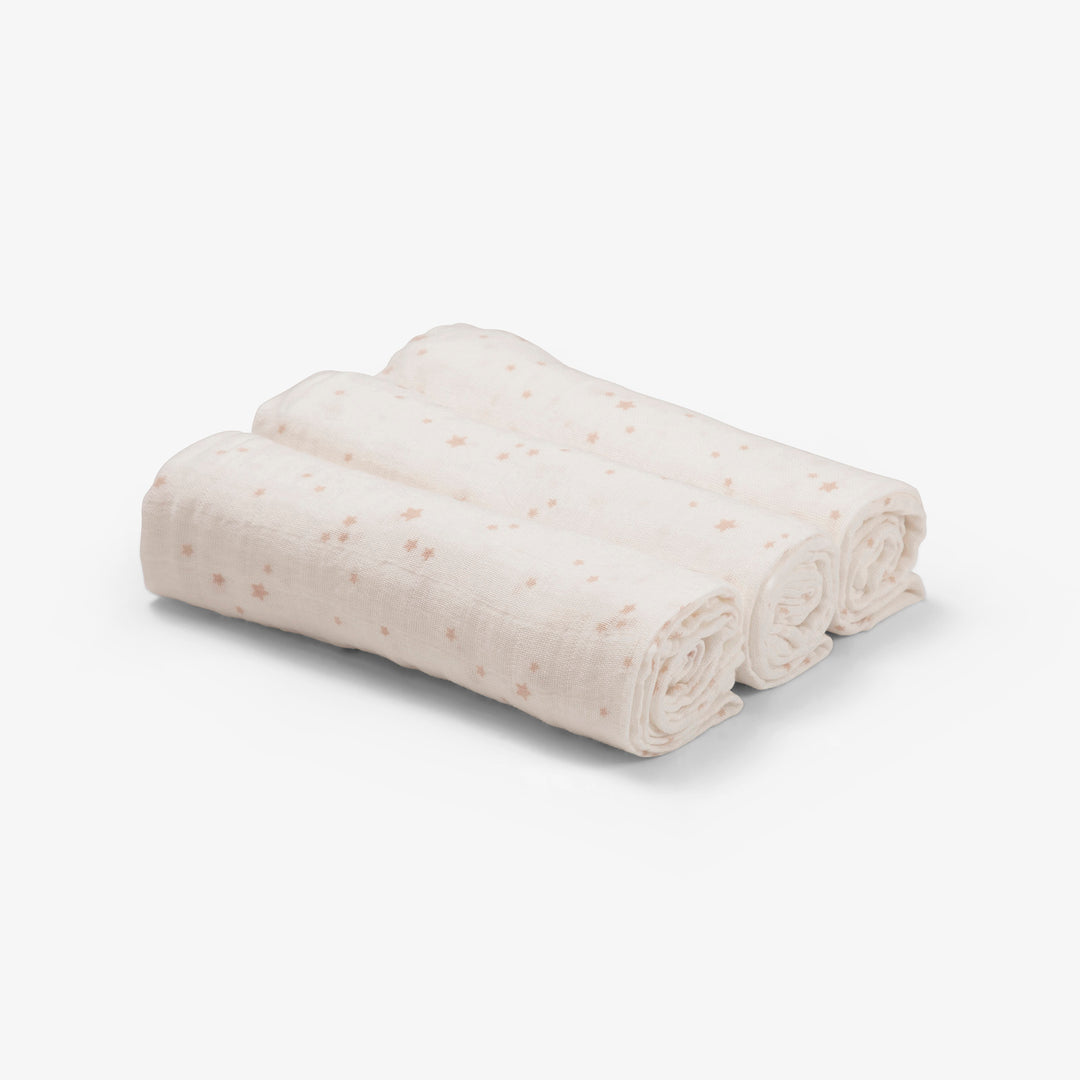 שלישיית חיתולי טטרא כוכבים ורוד