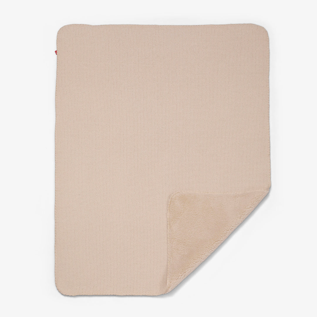 שמיכה סריג ופרווה דו-צדדית לעגלה אבן