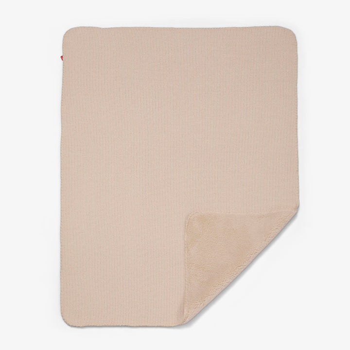 שמיכה סריג ופרווה דו-צדדית לעגלה אבן