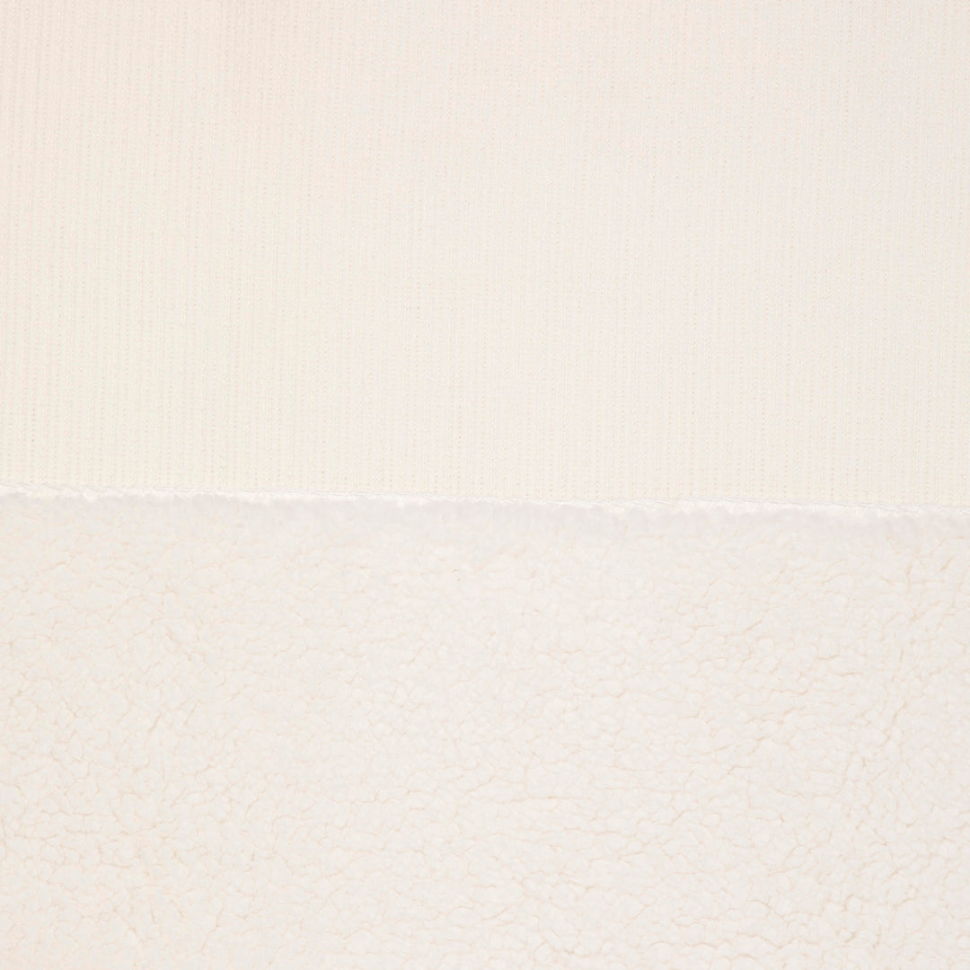 שמיכה סריג ופרווה דו-צדדית לעגלה שמנת