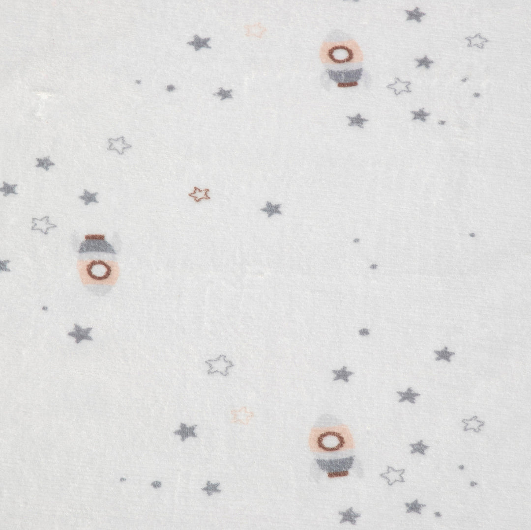 שמיכת פרווה דו-צדדית לעגלה חלל תכלת