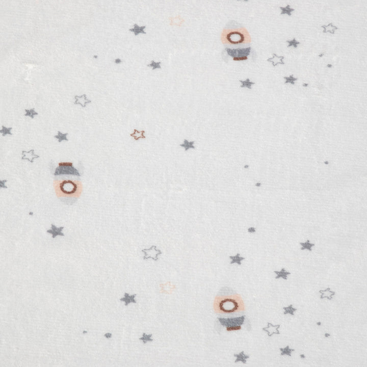 שמיכת פרווה דו-צדדית לעגלה חלל תכלת