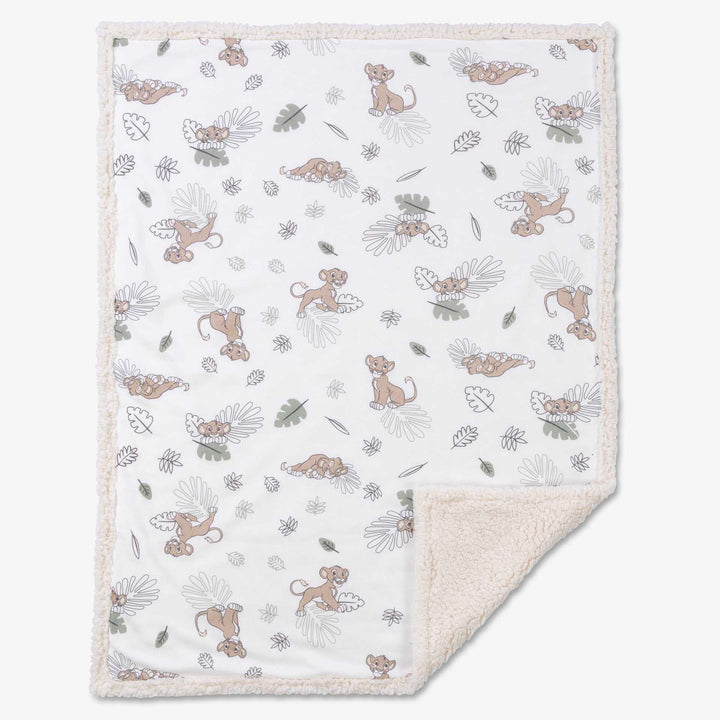 שמיכת פוטר ופרווה דו-צדדית למיטה סימבה