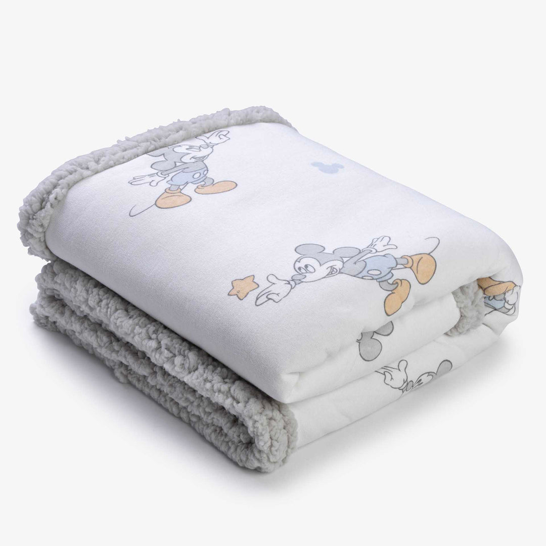 שמיכת פוטר ופרווה דו-צדדית למיטה מיקי