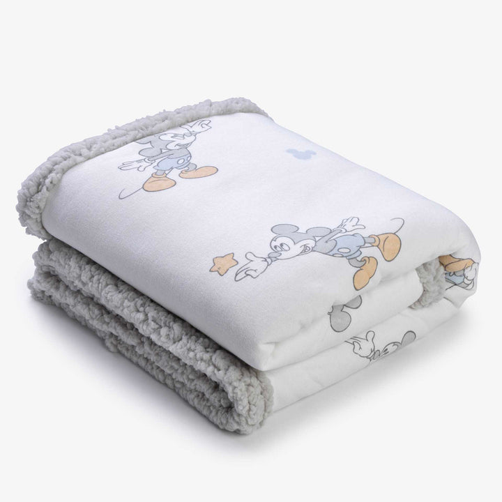 שמיכת פוטר ופרווה דו-צדדית למיטה מיקי