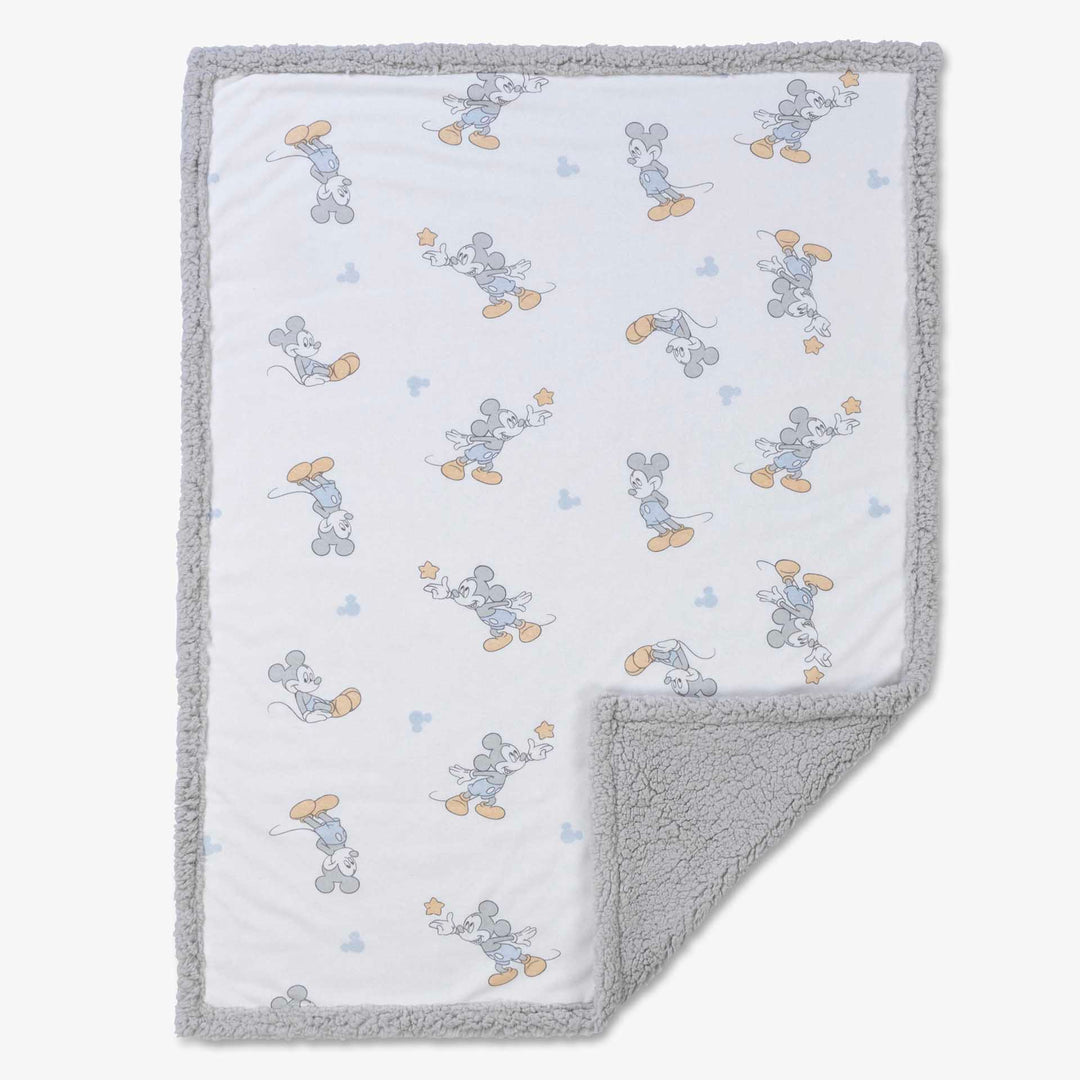 שמיכת פוטר ופרווה דו-צדדית למיטה מיקי